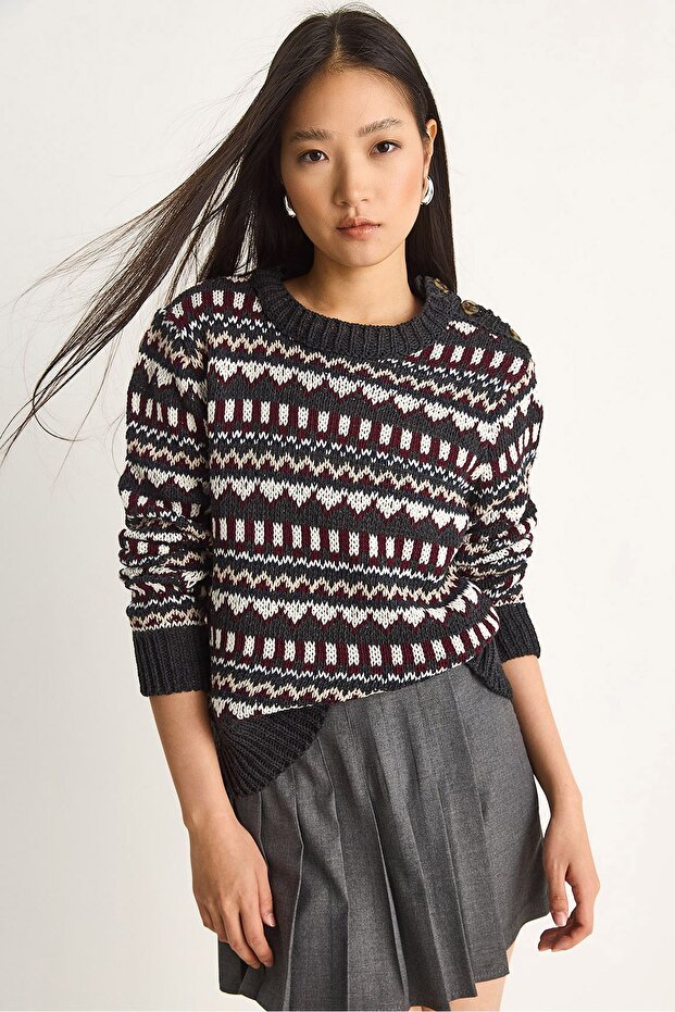Knitted sweater with Patterned LUCCI - 1