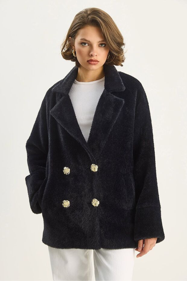 LUCCI oversized textured jacket - 3