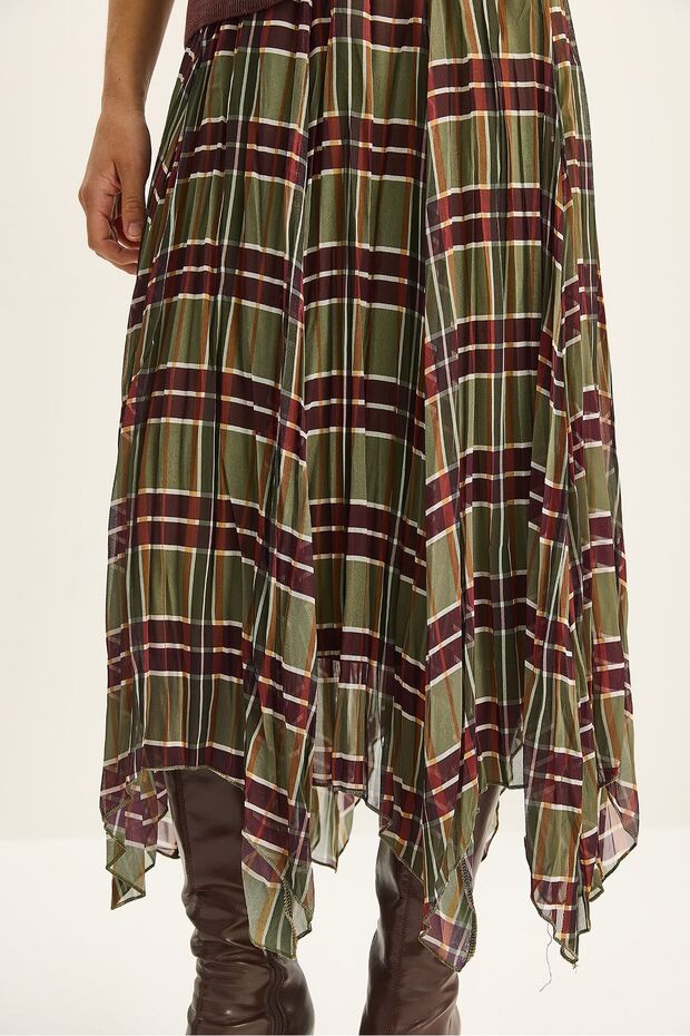 LUCCI checked midi Checked with Lined - 5