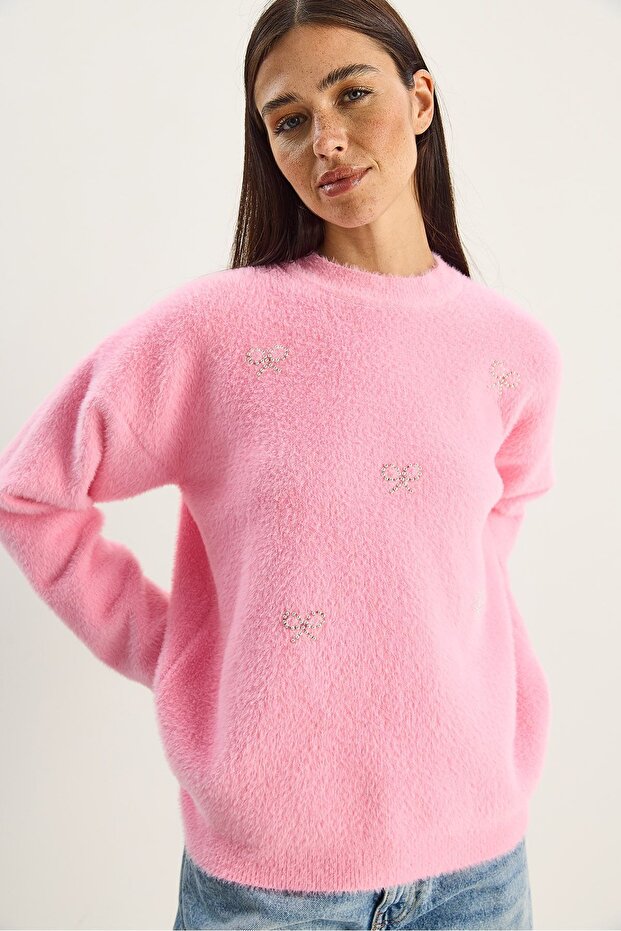 LUCCI Crew Neck sweater with bow pattern - 6