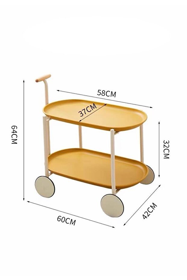 Multi-purpose two-tier serving trolley - 3