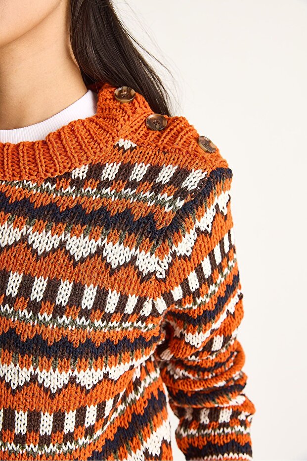 Knitted sweater with Patterned LUCCI - 6