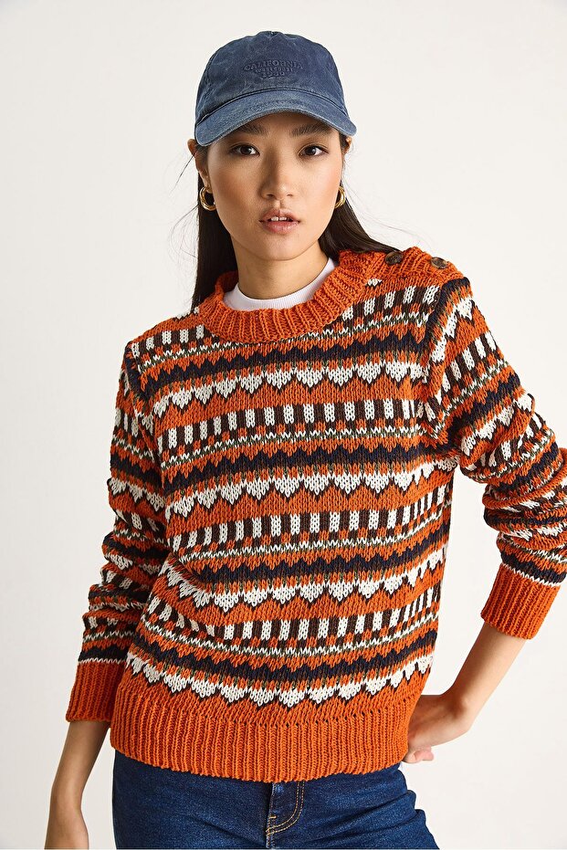 Knitted sweater with Patterned LUCCI - 2