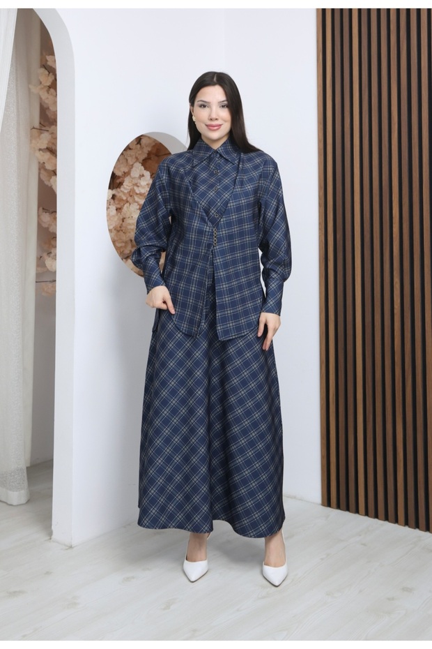 Plaid Patterned Skirt Set - 2