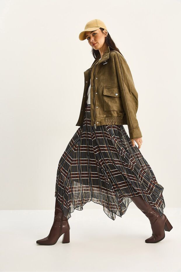 LUCCI checked midi Checked with Lined - 3