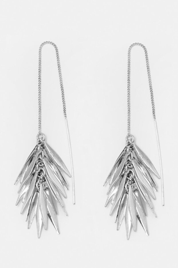 Yapraklı sallantılı küpe - 2