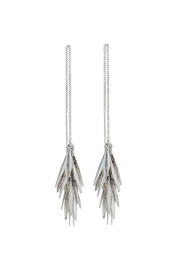 Yapraklı sallantılı küpe - 3