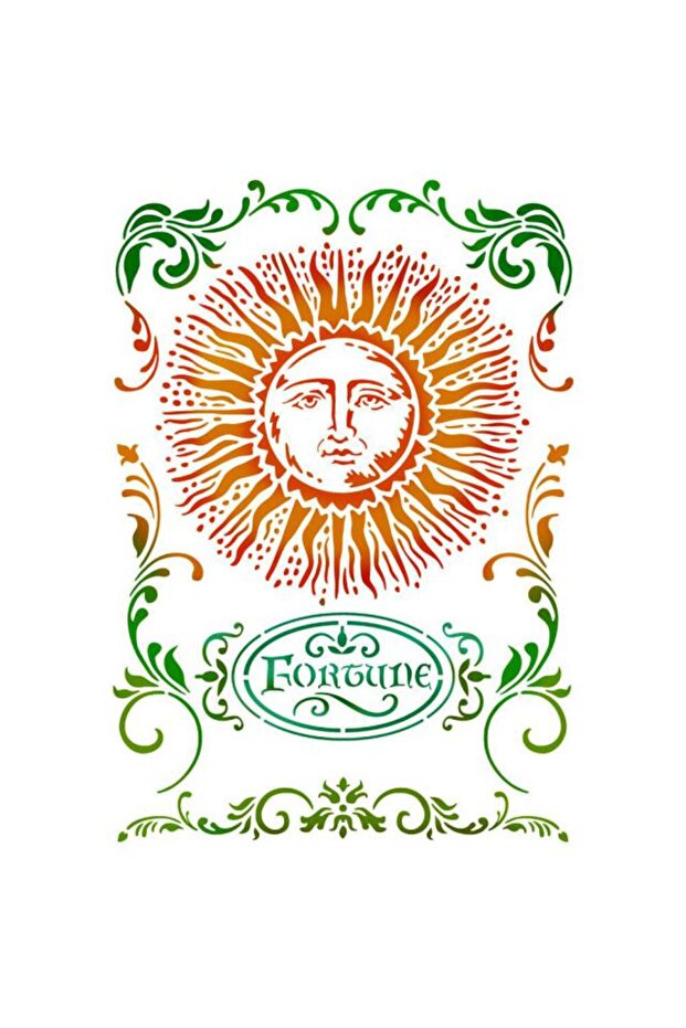 KSG403 ALCHEMY SUN STENCIL 21X29.7CM