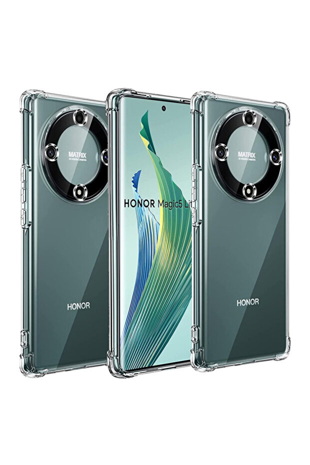 Honor Magic5 Lite Shockproof Clear Silicone Case - 2