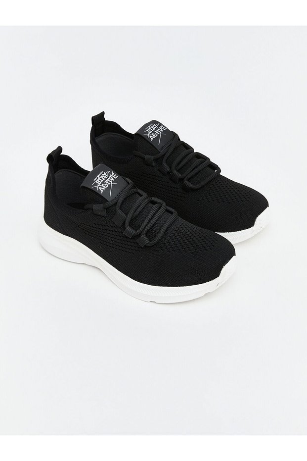 Lcw Steps Black Mesh Detailed Girls' Sports Shoes