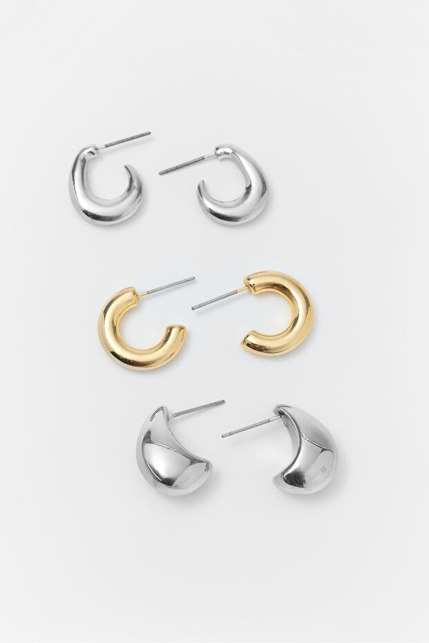 6 çift halka küpe seti - 2