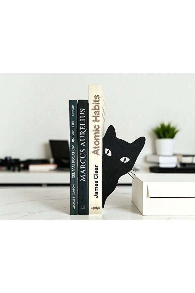 Decorative cat bookend, plastic, 3D printing - 2
