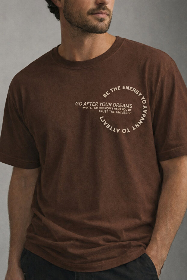 Go after Your Dreams Printed Cotton Relaxed Fit Round Neck Unisex T-Shirt