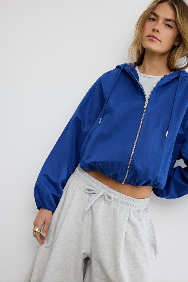 Naylon kapüşonlu ceket - 3