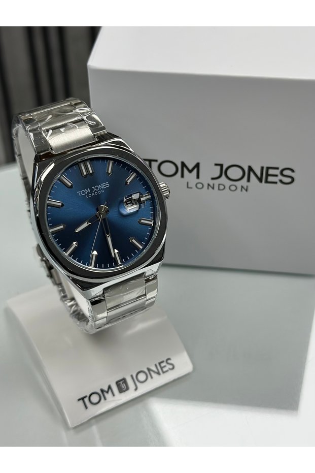 Steel Cord Navy Blue Dial Men's Wristwatch