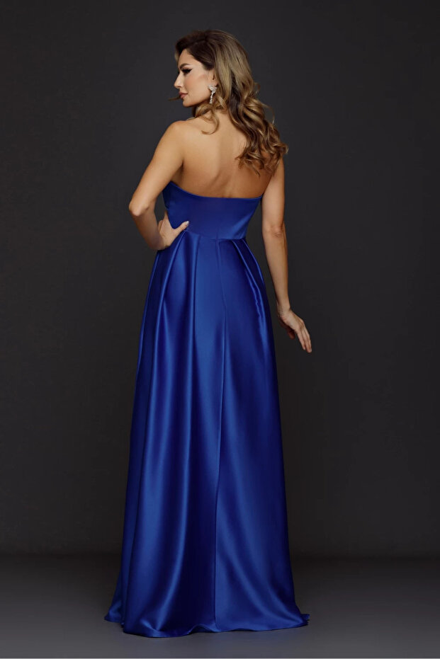 Rochie lunga Caterine albastra - 2