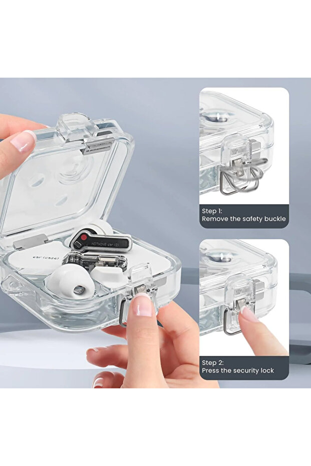 غطاء حماية آمن للأذنين (2) شفاف - 4