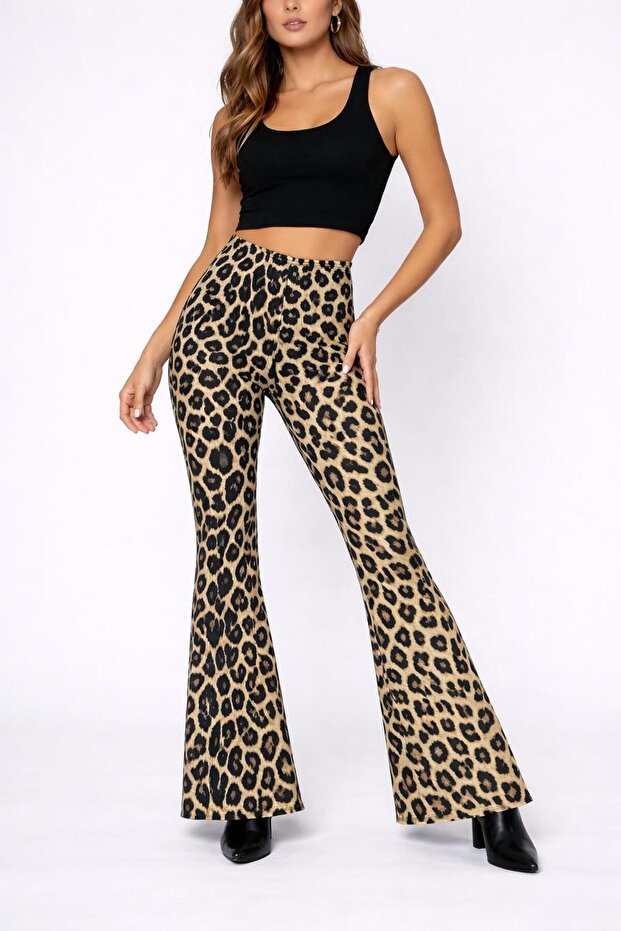 Beli Lastikli İspanyol Paça Tayt - 1