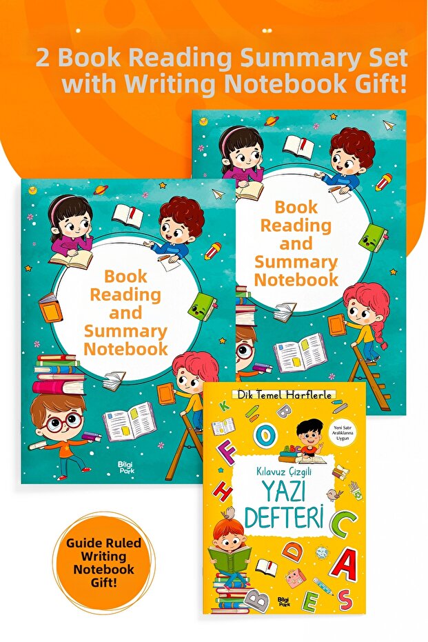 2-Piece Reading & Summary Notebook Set + Writing Notebook as a Gift | Comprehension and Summary Notebook