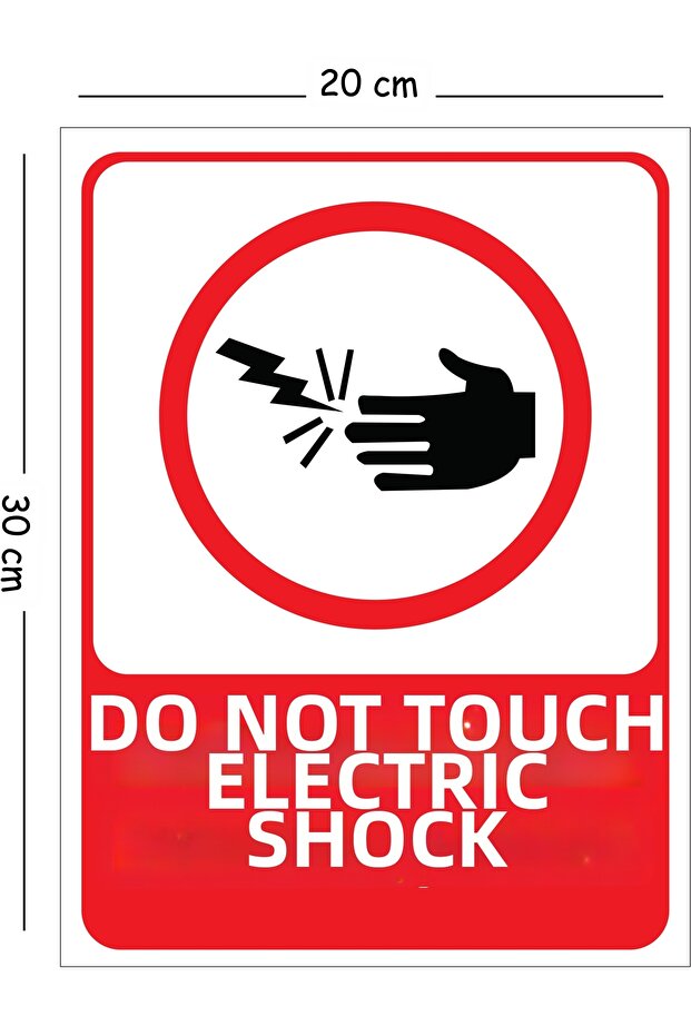 Metal Do Not Touch Electric Shock 20X30 cm A4 Warning Work Safety Sign