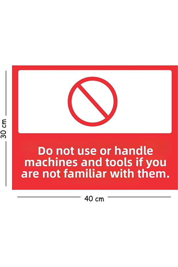 Using Metal Incorrectly: Dealing with Machines, Devices and Tools 30X40 cm A3 Warning Occupational Safety Sign