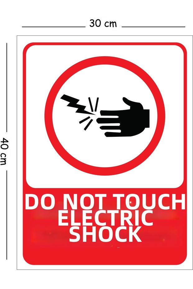 Metal Do Not Touch Electric Shock 30X40 cm A3 Warning Work Safety Sign
