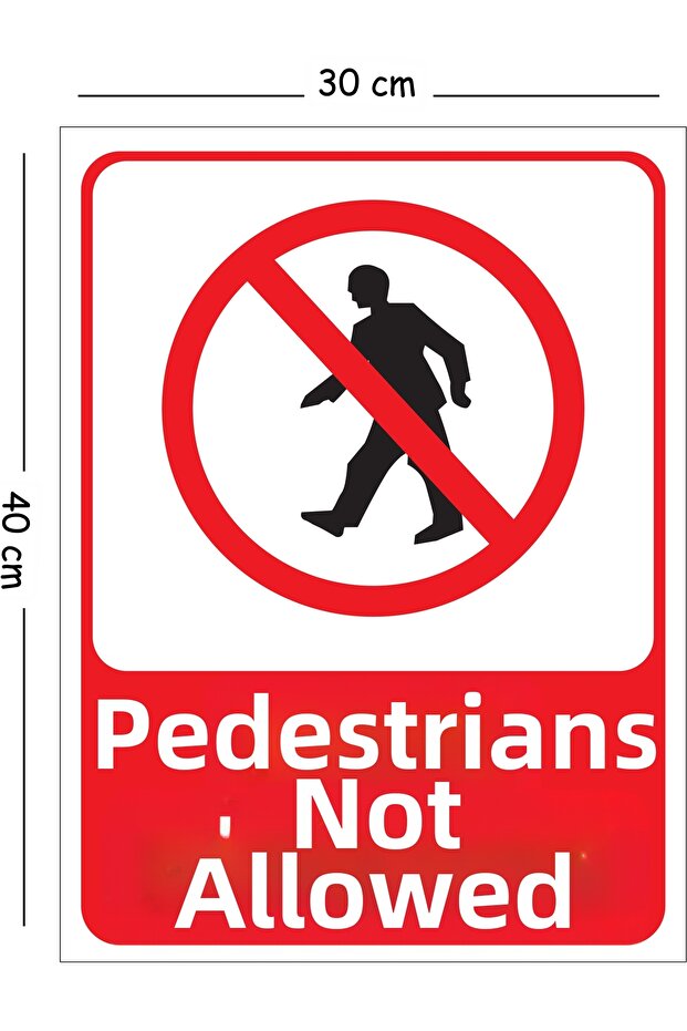 Metal Yaya Giremez 30X40 cm A3 Warning Work Safety Sign
