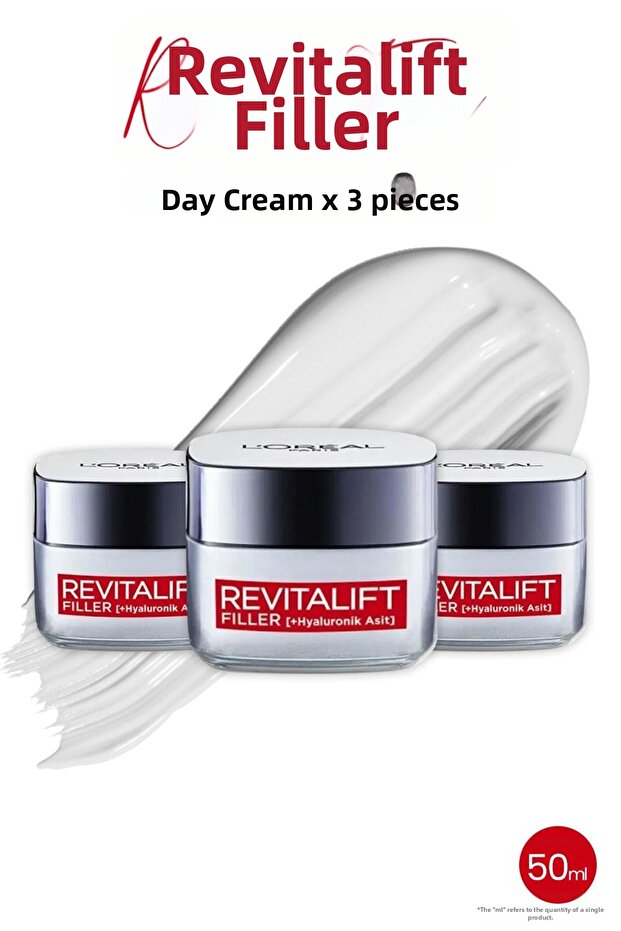 Loreal Paris Revitalift - 50ml x 3 Hyaluronic Acid Day Cream