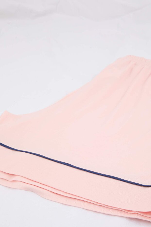 Bordo-Pembe Biyeli Viskon Yumuşak Tuşeli 2li Paket Büyük Beden Pijama Altı TBBSS26IA00006 - 8