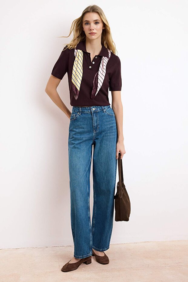Mavi Normal Bel 100% Pamuk Barrel Jeans TWOSS26JE00140 - 2