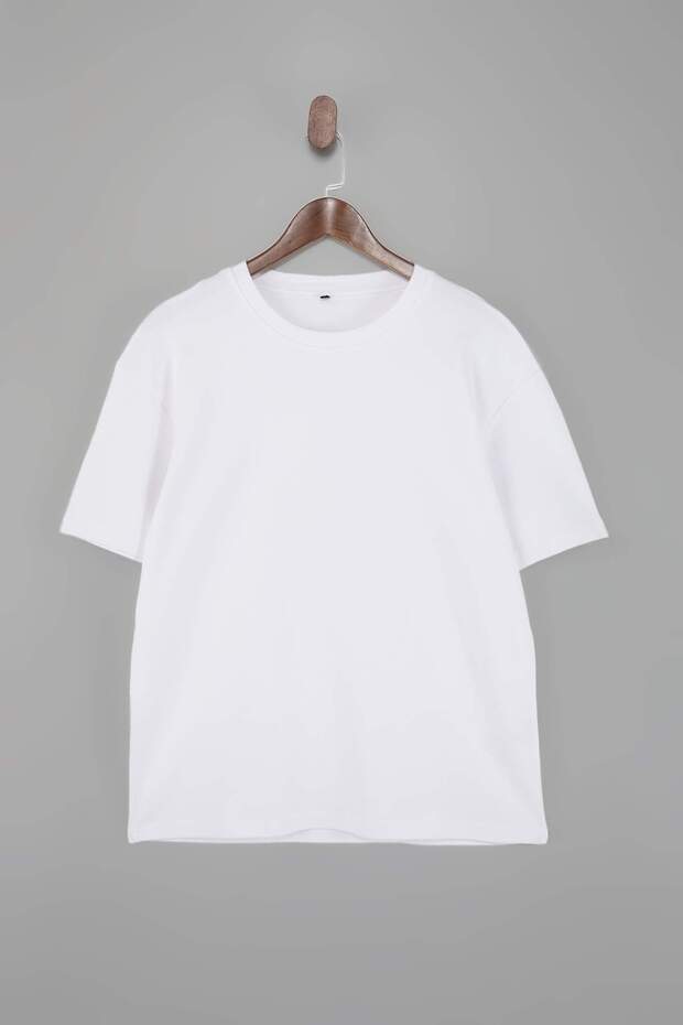 Unisex Beyaz Premium Wardrobe Essentials Yumuşak Tuşe Düşük Omuz Regular Fit T-Shirt TMNSS26TS00010 - 4