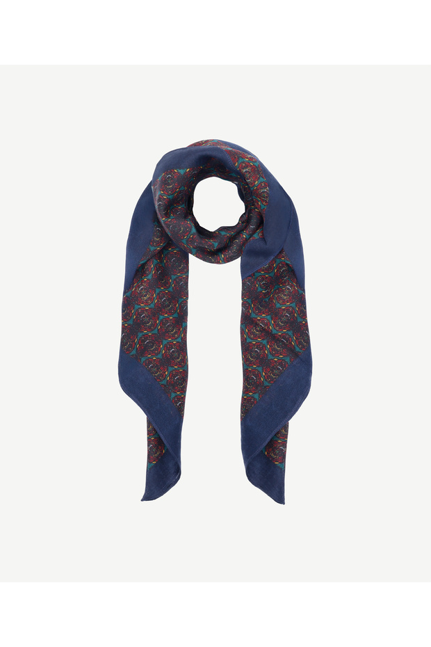 شال صوف بنمط مختلط - 1