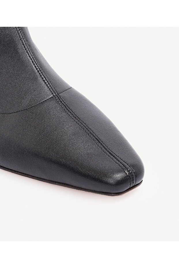 Deri Topuklu Çorap Bot - 2