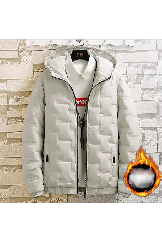 h3..Kapitone Erkek Mont - 1