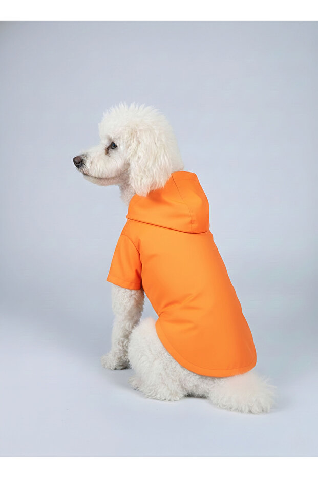 معطف واق من المطر شبكي برتقالي - 1