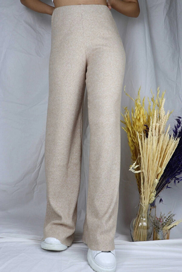 Ribbed Knitwear Trousers