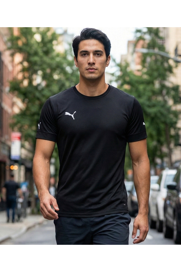Puma Smu Erkek Günlük Kullanıma ve Spora Uygun Antrenman T-shirt Rahat Düz Tişört