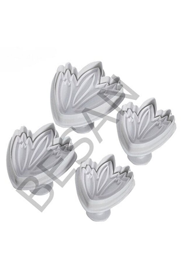 مجموعة كبيرة منقوشة على شكل توليب مكونة من 4 قطع - 1