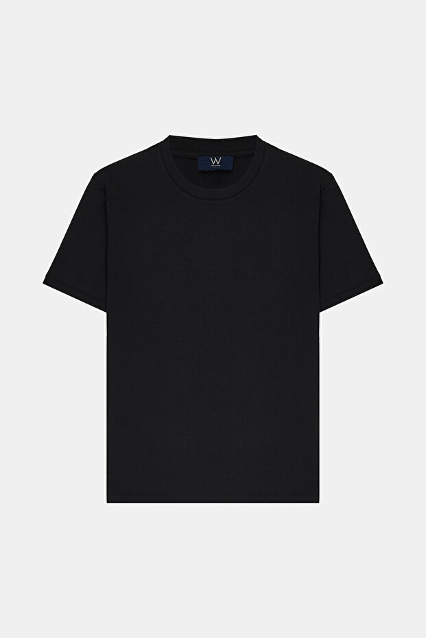 Black Standard Fit Crew Neck T-Shirt