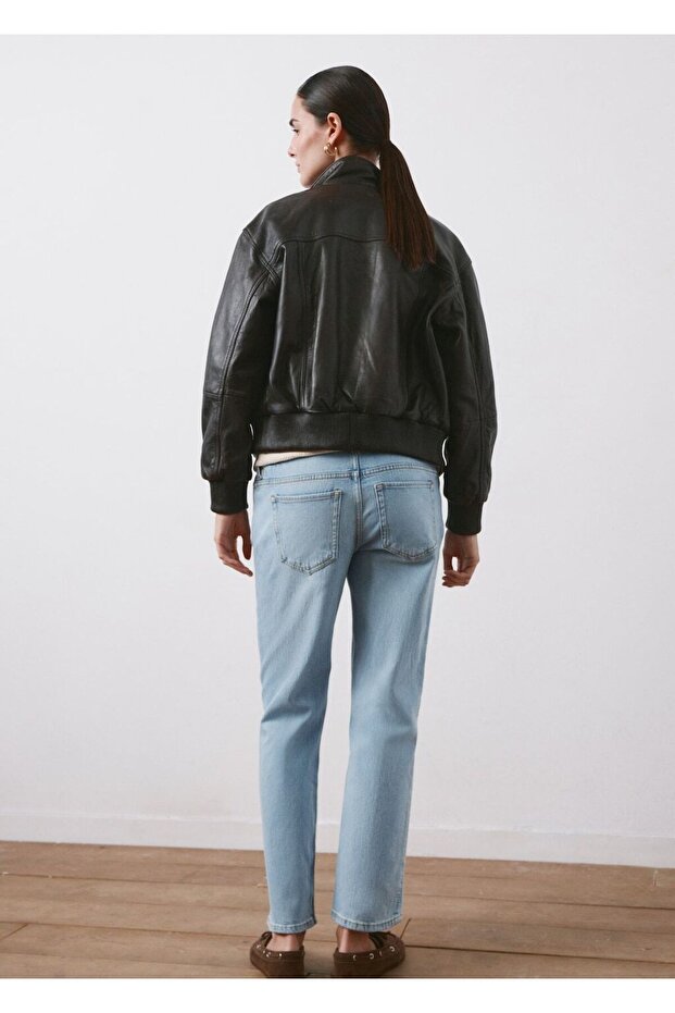 Düz kesim hamile jean - 4