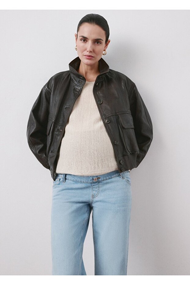 Düz kesim hamile jean - 6