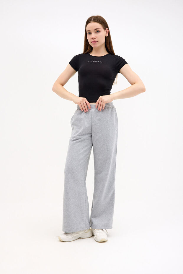 Basic Bol Paça Eşofman Altı Gri - 2