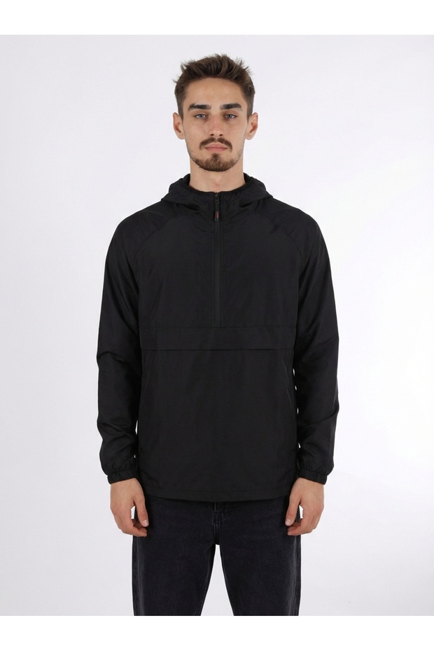 Kangaroo Pocket Hooded Windbreaker Water Repellent