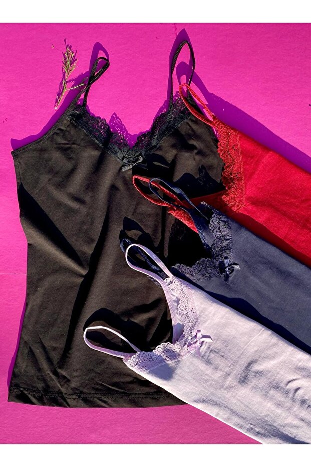 Lycra 4 Pieces Lace Rope Strap Cotton Women's Athlete