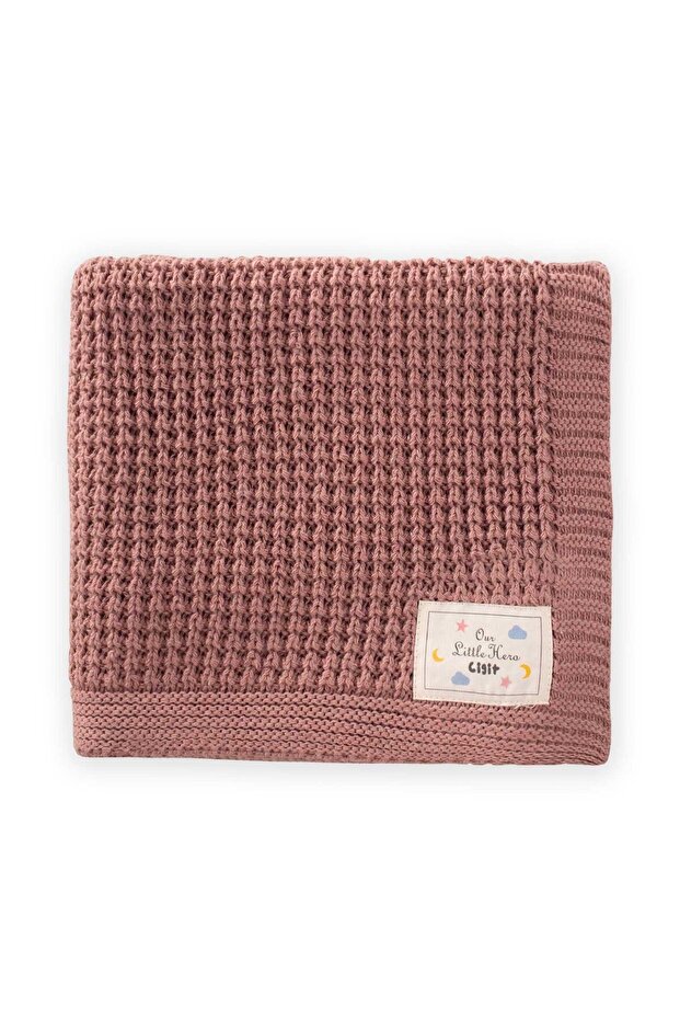 Selanik Knitwear Blanket 80X100 (+/-5 cm) Dried Rose
