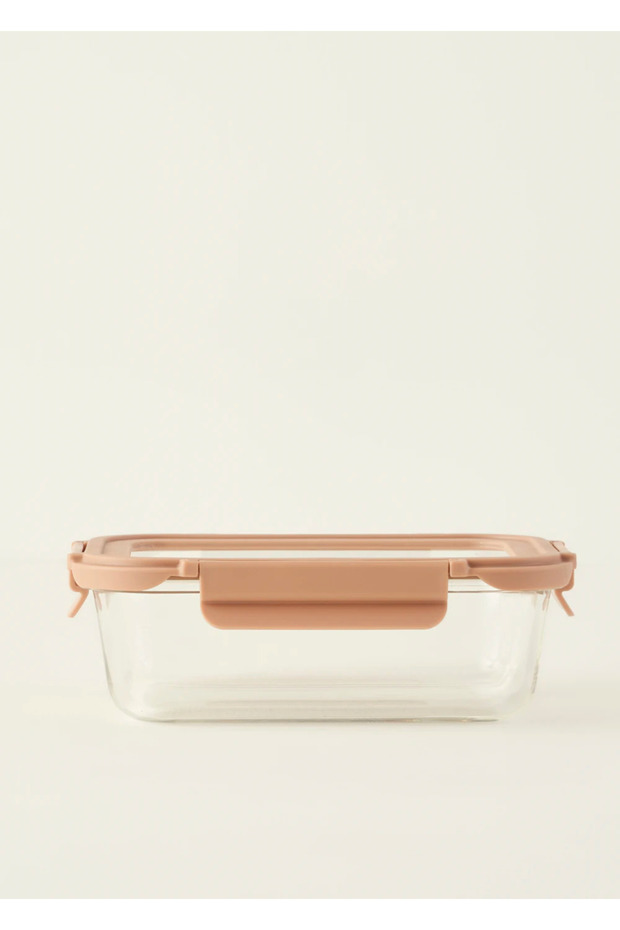 Terra Glass Storage Container Beige (1050 Cc)
