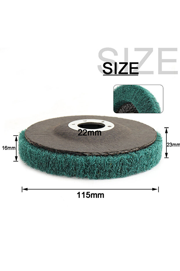 115mm 1pc 1pc 100/115/125mm Nylon Fiber Flap Wheel Abrasive Polishing Disc Scouring Pad Buffing Whee