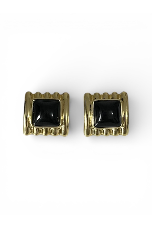 Resin Square Earrings - 1