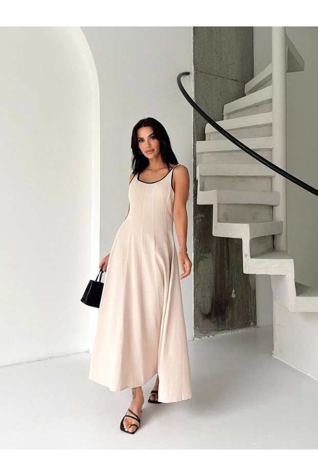 25Y5202 Women's Six-Piece Belted Dress