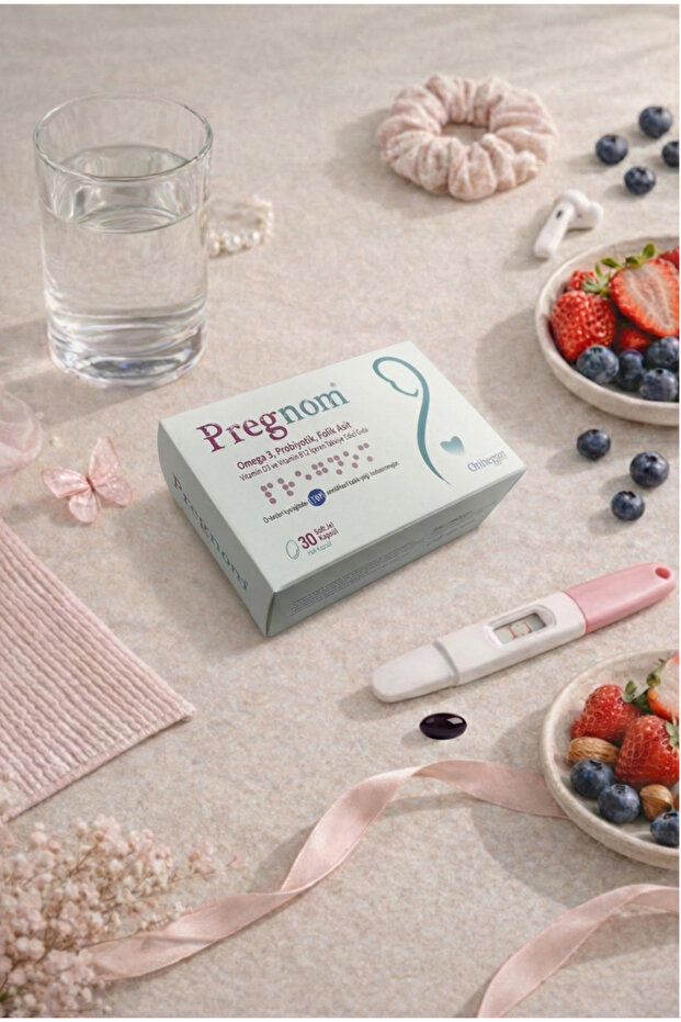 Pregnom Max 30 Kapsül – Omega 3, Vitamin, Mineral ve Probiyotik İçeren Takviye Edici Gıda - 4